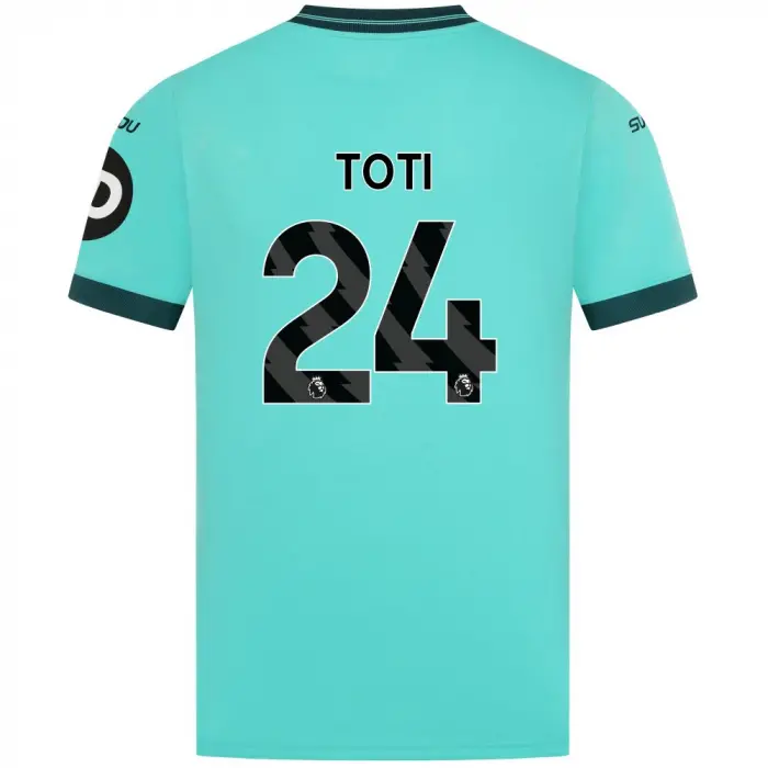 Wolverhampton Wanderers Shirts Store | Wolverhampton Wanderers A 2025-26 Wolves Away Shirt – Adult TOTI 24 Shirts
